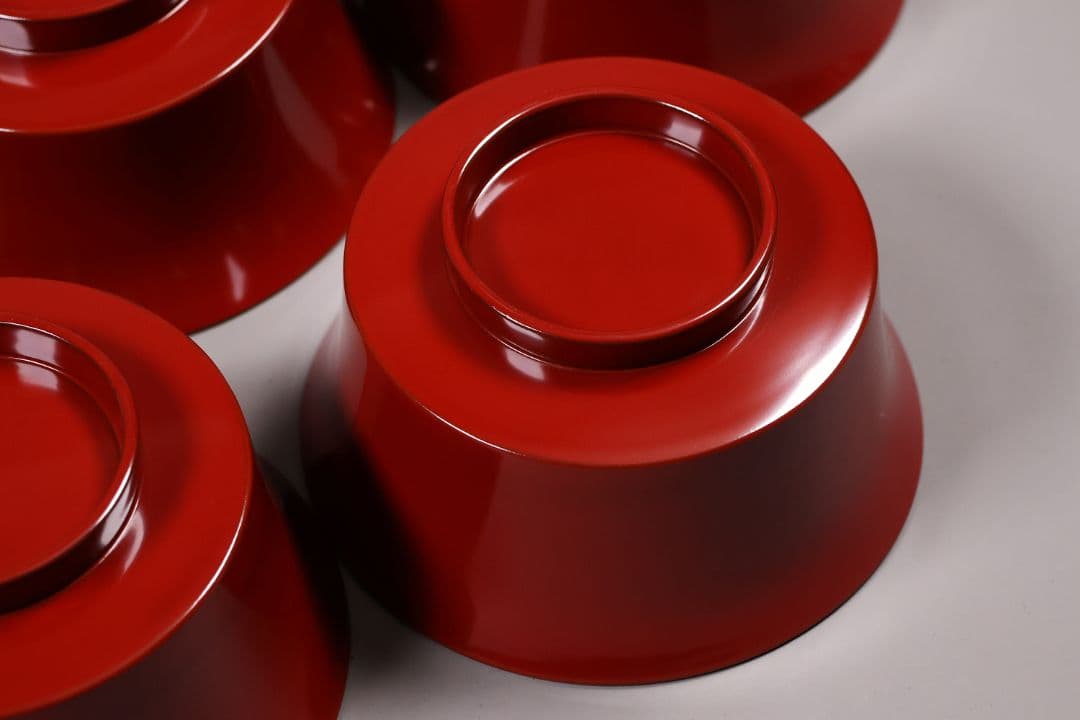 【CM284】魯山人塗師 遊部石斎 原叟好 うるみ 反椀 八客 木製漆器 茶懐石