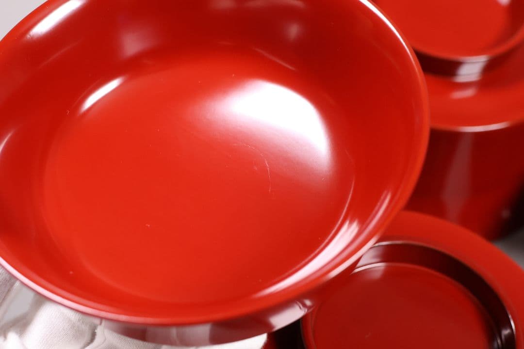 【CM284】魯山人塗師 遊部石斎 原叟好 うるみ 反椀 八客 木製漆器 茶懐石