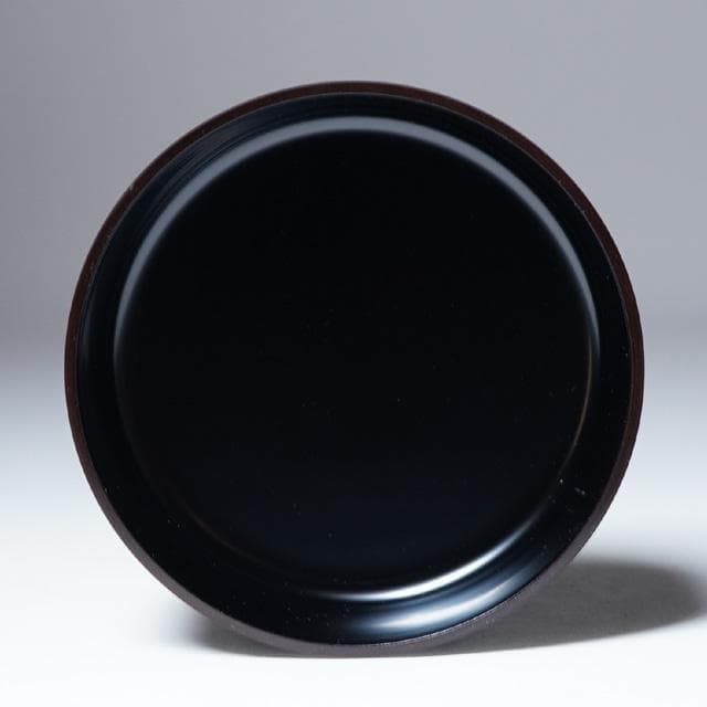 川端近左　黒平棗　共箱　二重箱　茶道具　漆器　薄茶器