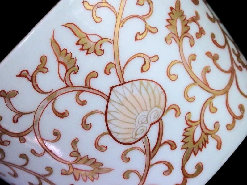 古伊万里　金襴手　金唐草の図　大振蕎麦猪口　E777AS-fbsc