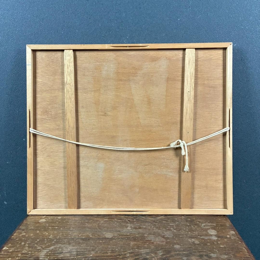 畦地梅太郎「浅間山」木版画 直筆サイン入り 1957年作 山男 山の版画家