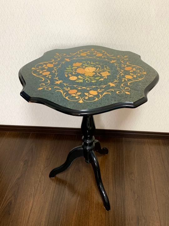 イタリア製 象嵌 コーヒーテーブル サイドテーブル アンティーク