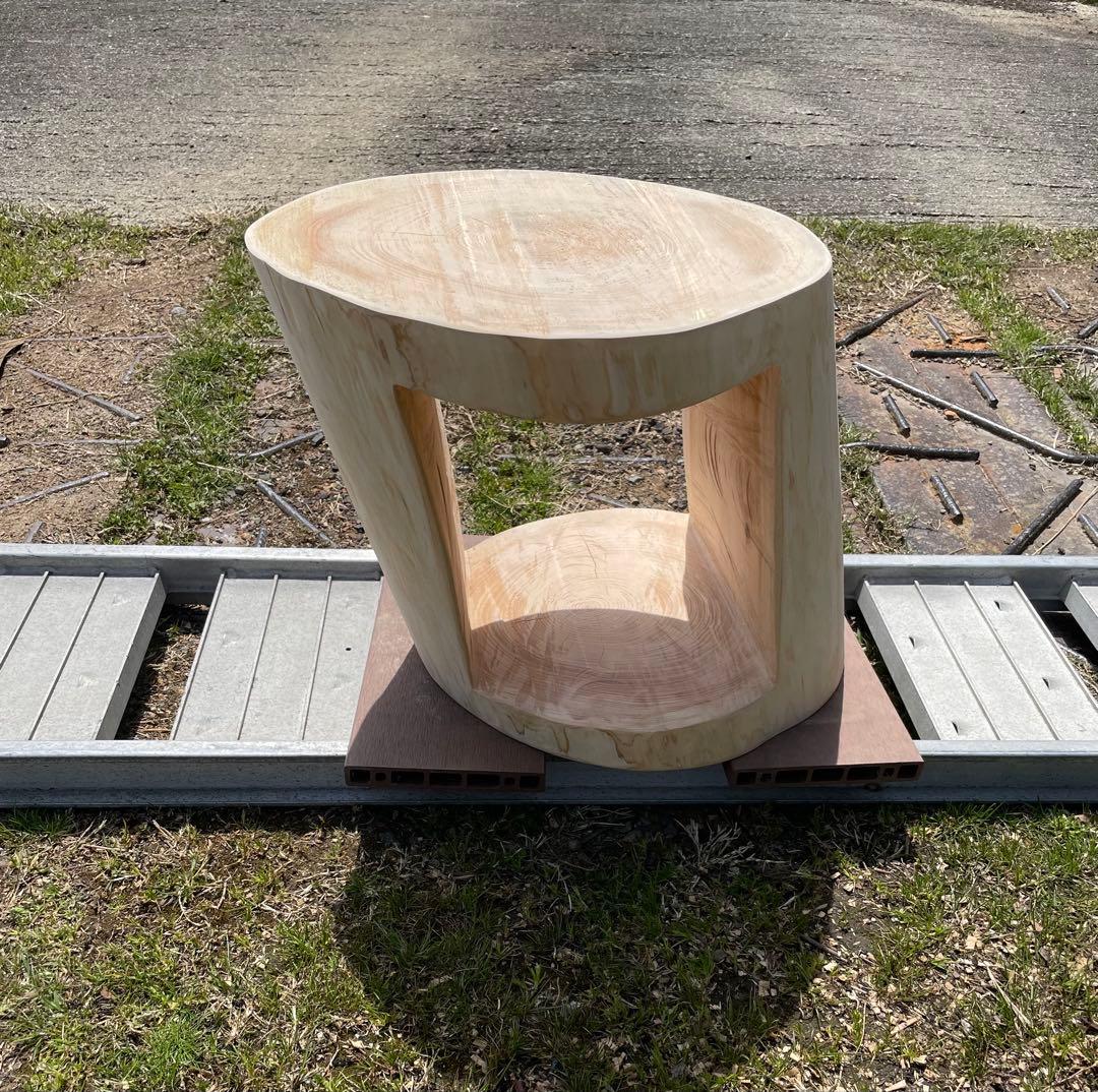 くり抜き スツール 切り株 丸太 インテリア ひのき