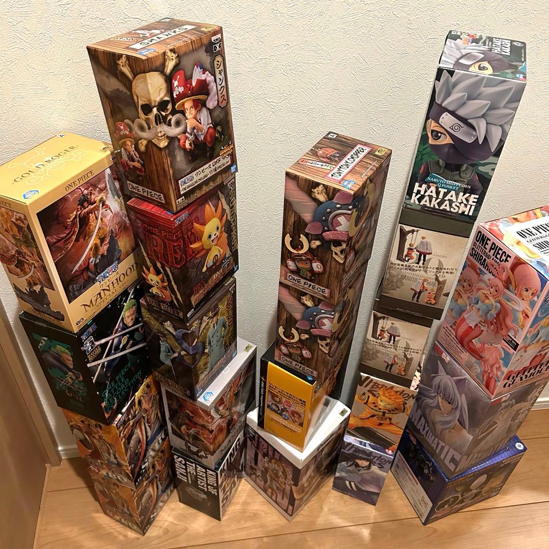 ②まとめ　大量　フィギュア　21個セット　プライズ　ワンピース　NARUTO 他
