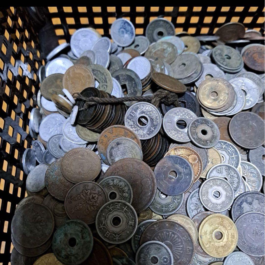 日本の旧貨幣 古銭　約5キロ まとめ売り