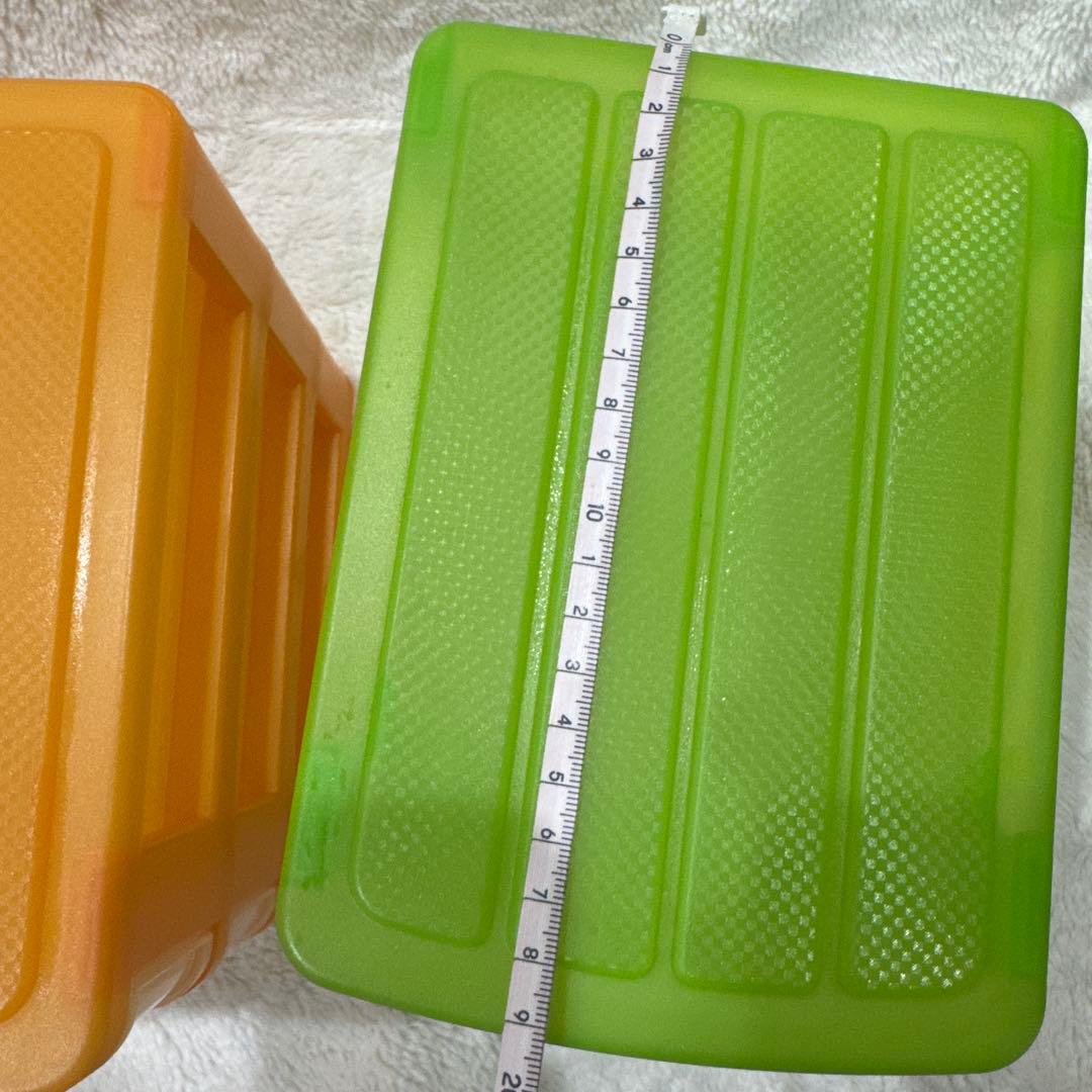 平成レトロ ハローキティ 3段ミニチェスト　オレンジ　グリーン　セット