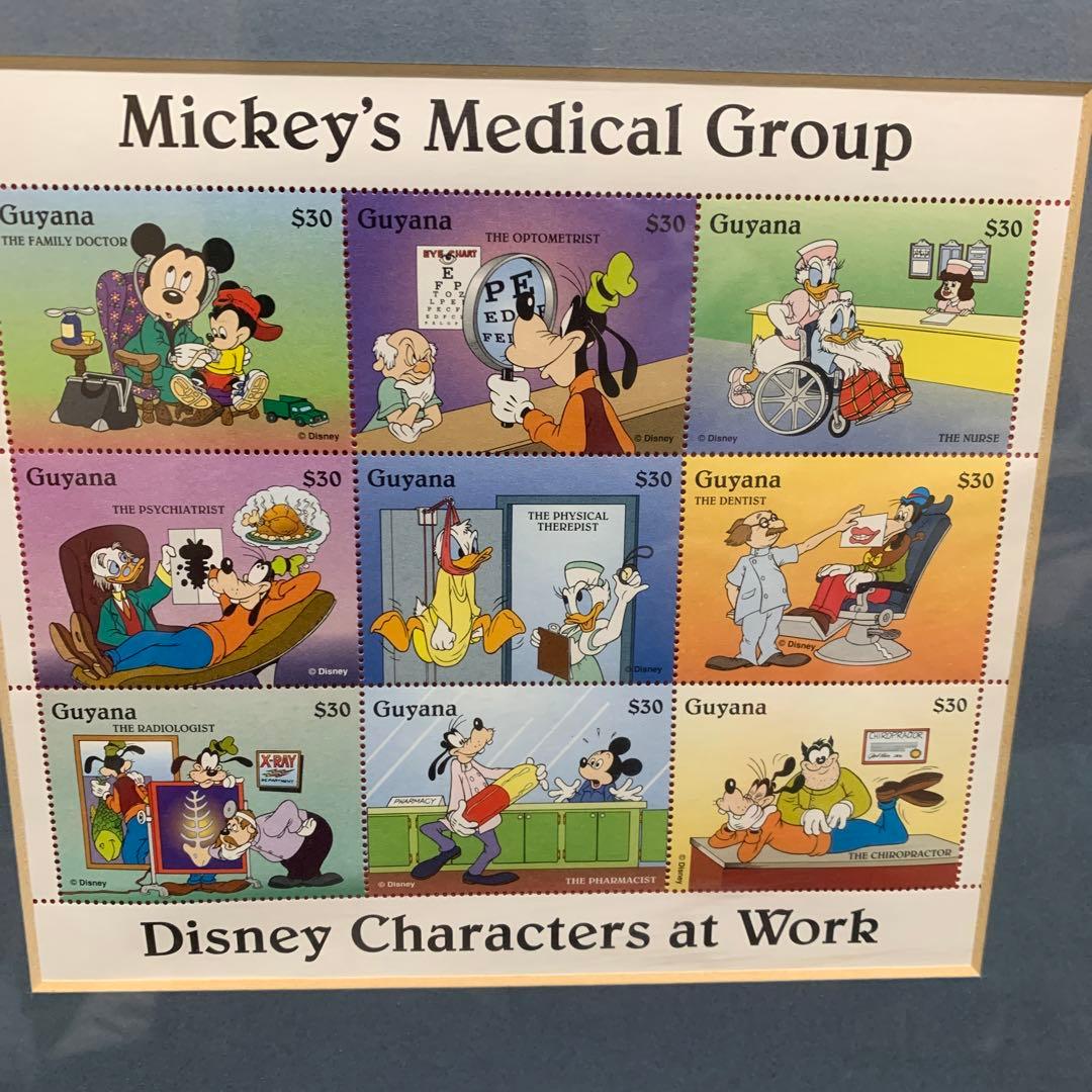 ディズニーキャラクター　記念切手　インテリア