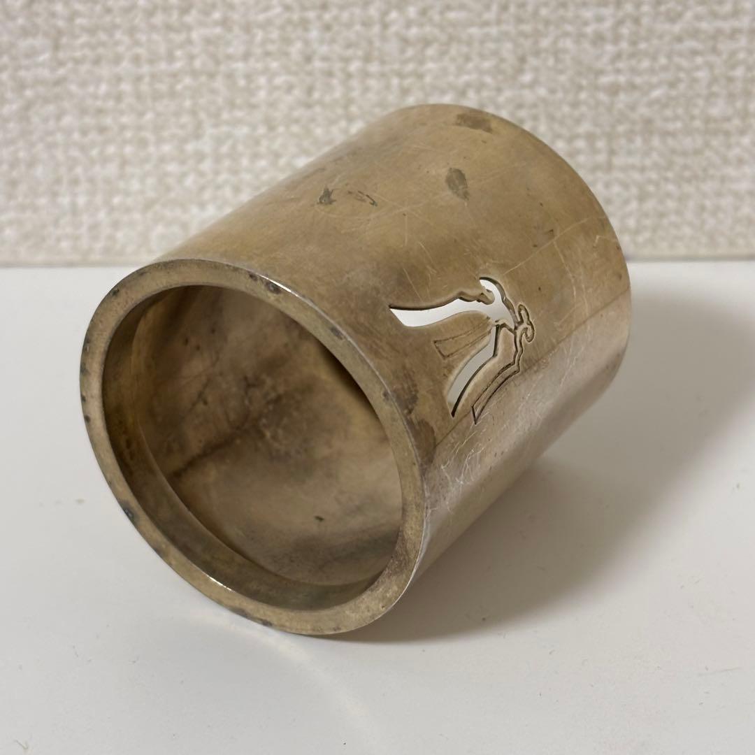 銀製 笛鼓蓋置 重量88g