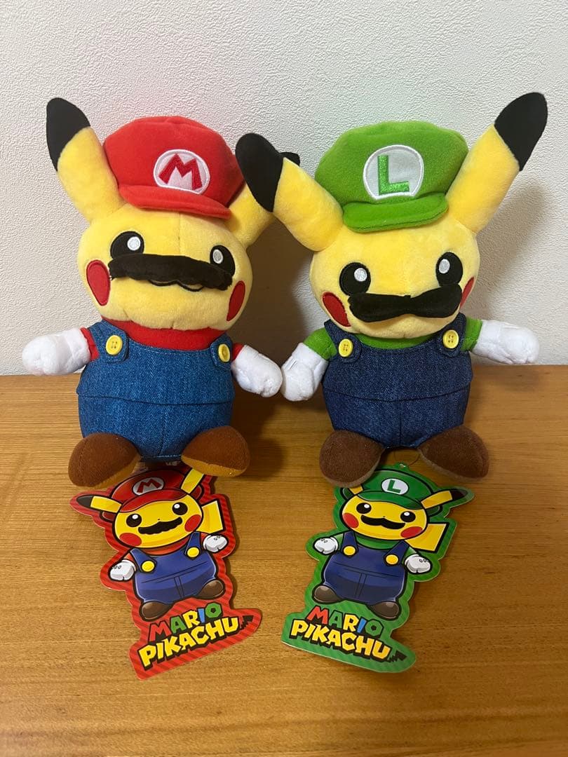 マリオ ピカチュウ ぬいぐるみ　マリオ、ルイージ2体セット