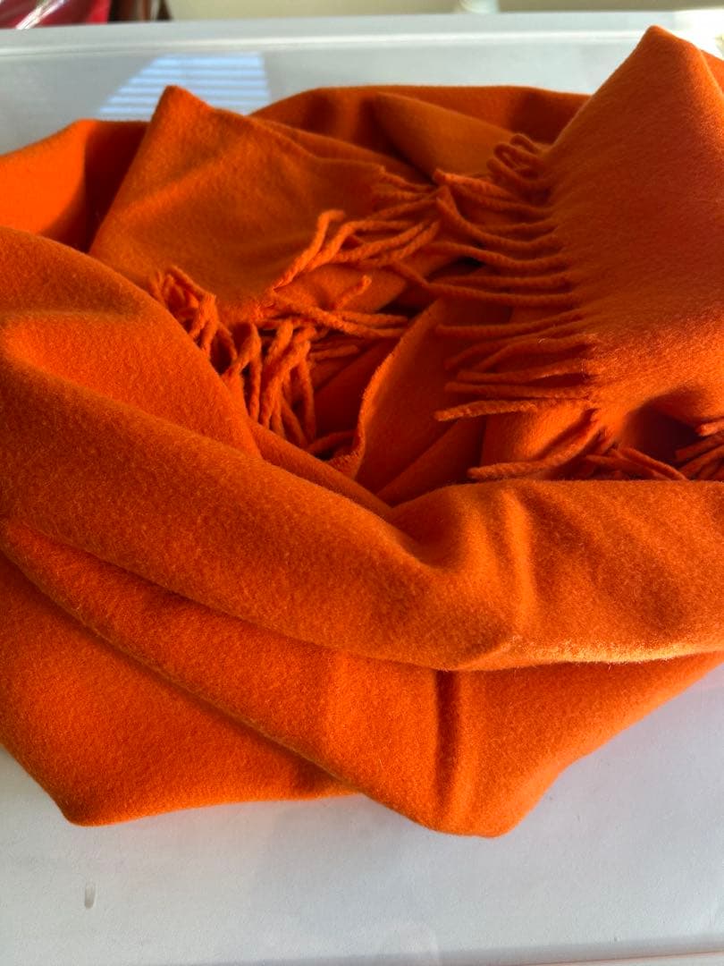 HERMES エルメス　幅70cm カシミヤマフラー　ストール　ヴィンテージ