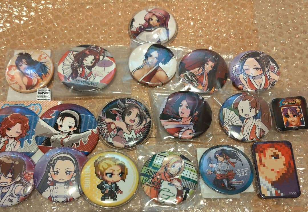 KOF SNK 餓狼伝説 女性まとめ 缶バッジ 不知火舞 アテナ