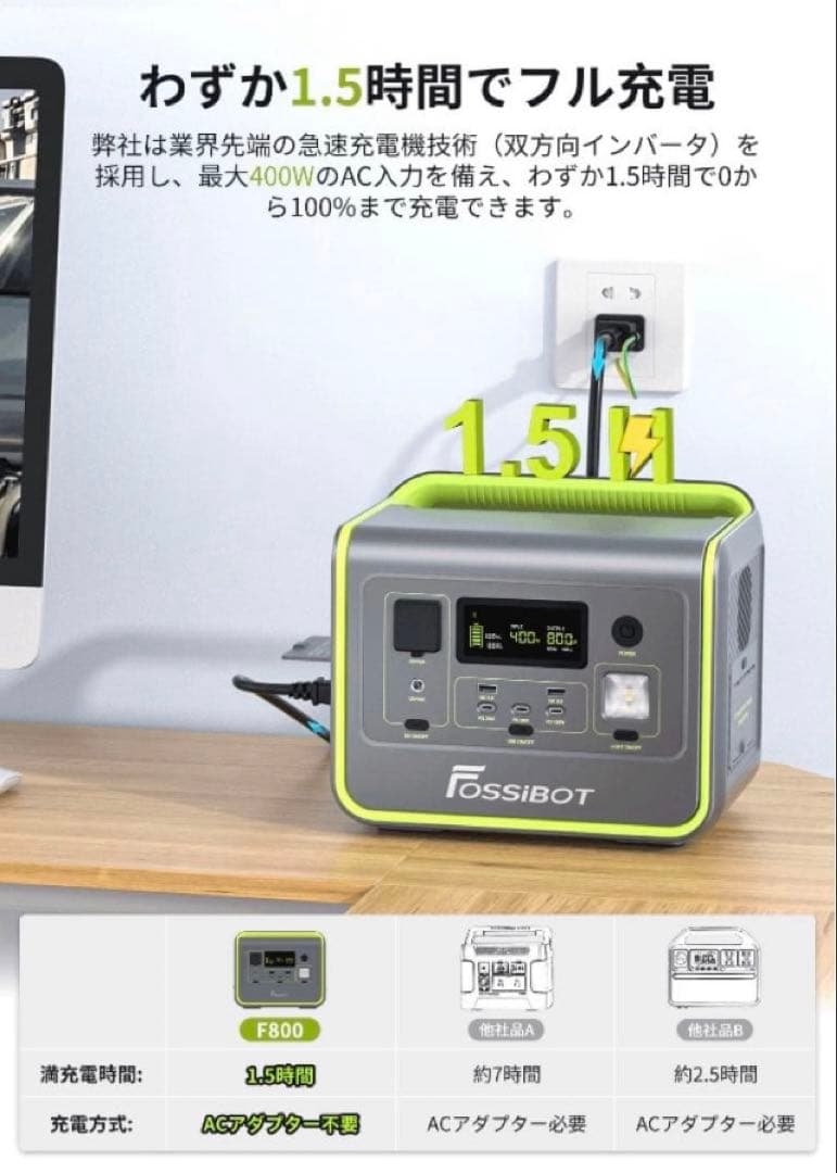 Fossibot F800 ポータブル電源