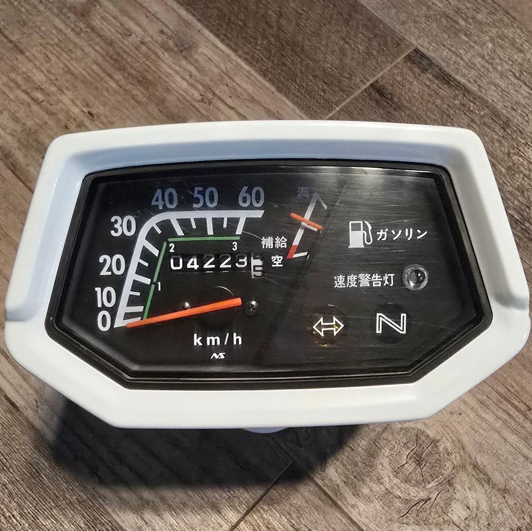 美品！角目シャリー 純正 メーター 1988年式 当時物 距離 4223km