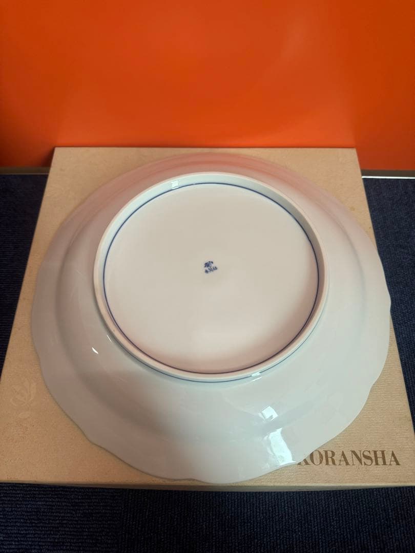 1764 香蘭社 染 カトレア 大皿　30cm 未使用