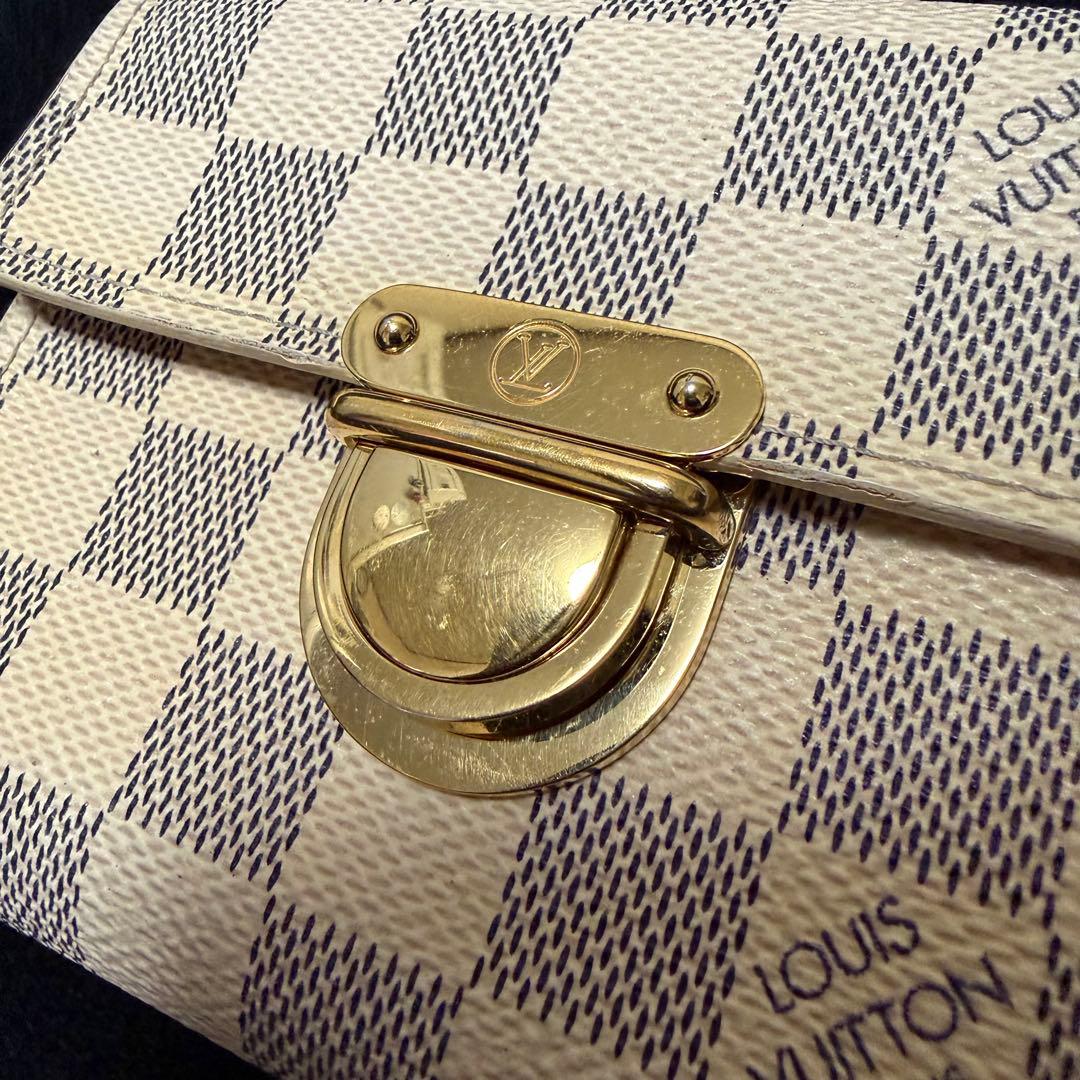 ルイヴィトン ダミエアズール ポルトフォイユ コアラ 三つ折り財布 N60013