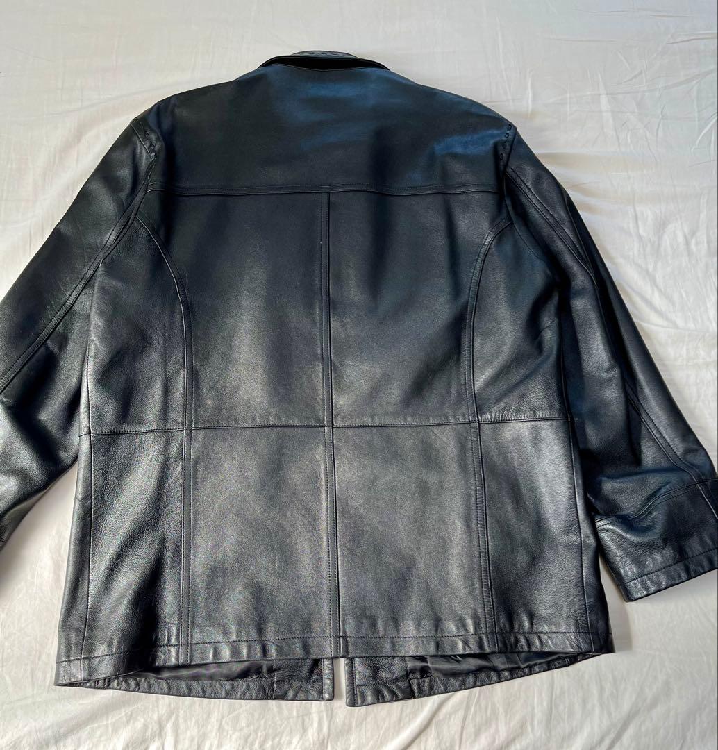 【vintage】レザー　ジップカーコート