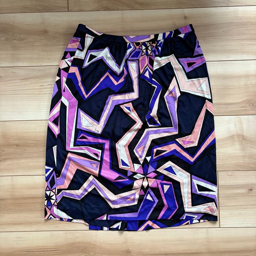 EMILIO PUCCI エミリオプッチ 総柄 ストレッチ スカート 38