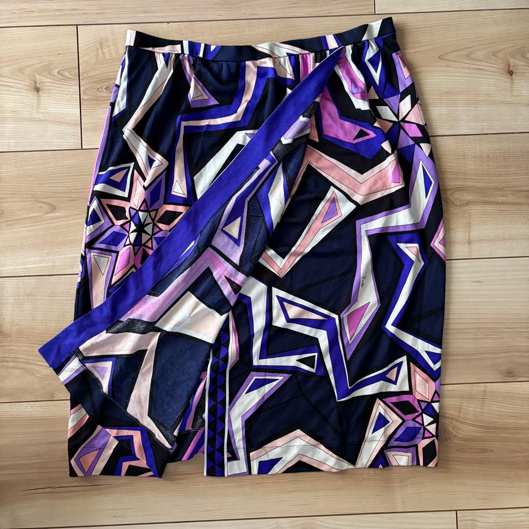 EMILIO PUCCI エミリオプッチ 総柄 ストレッチ スカート 38