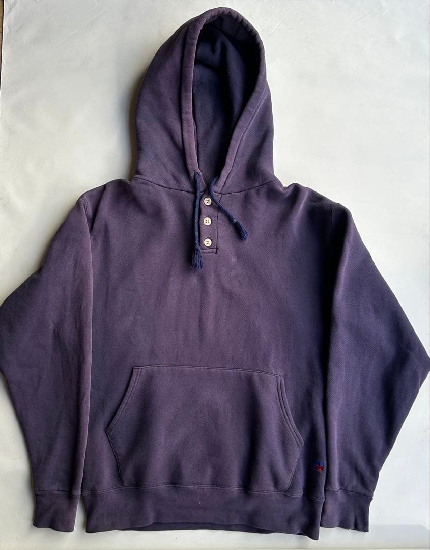 トップス 90's Russell henlyneck hoodie