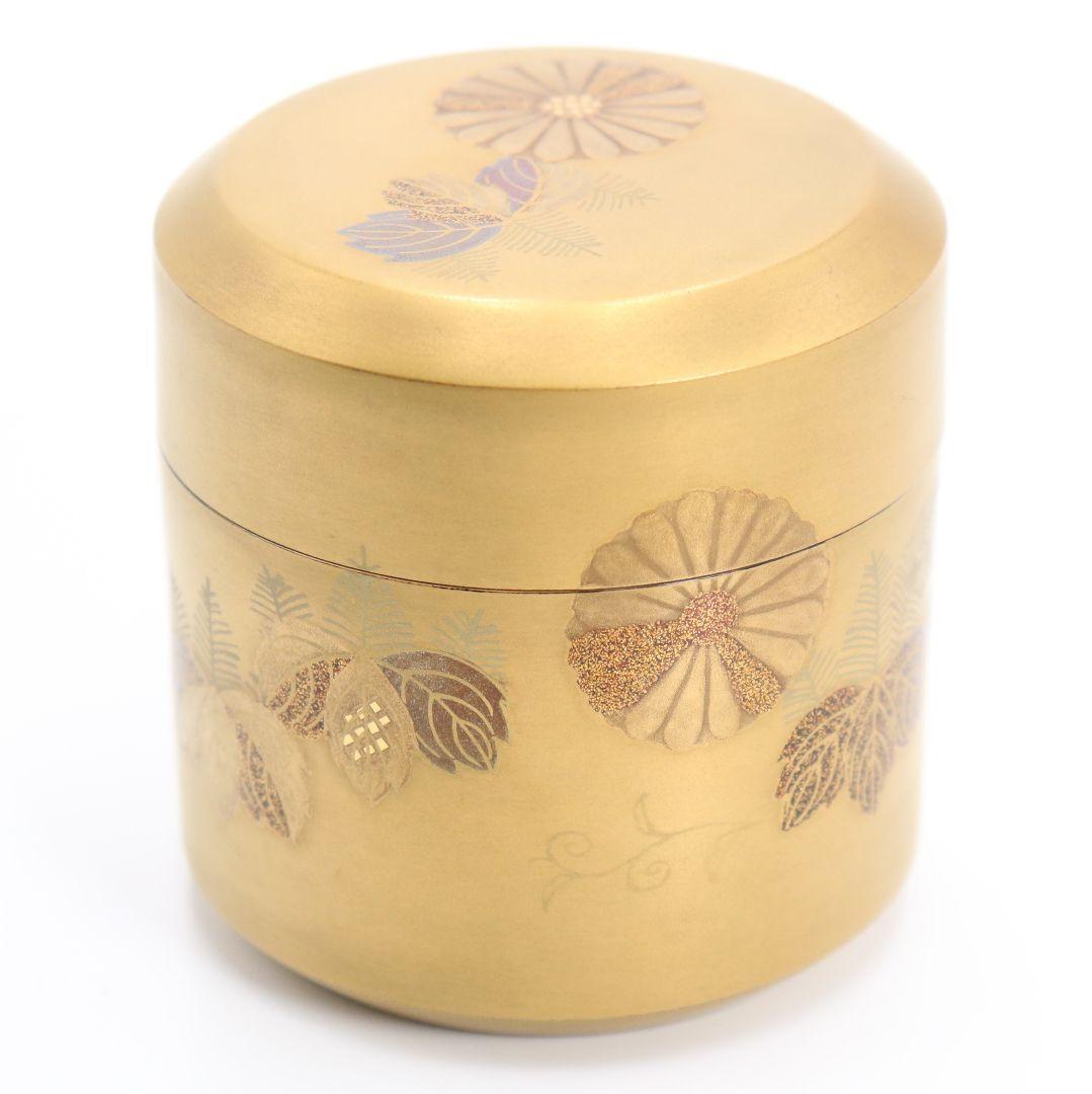 久世宗春作 高台寺蒔絵茶入 中次 棗 茶器 共箱 茶道具　SU52　1F28