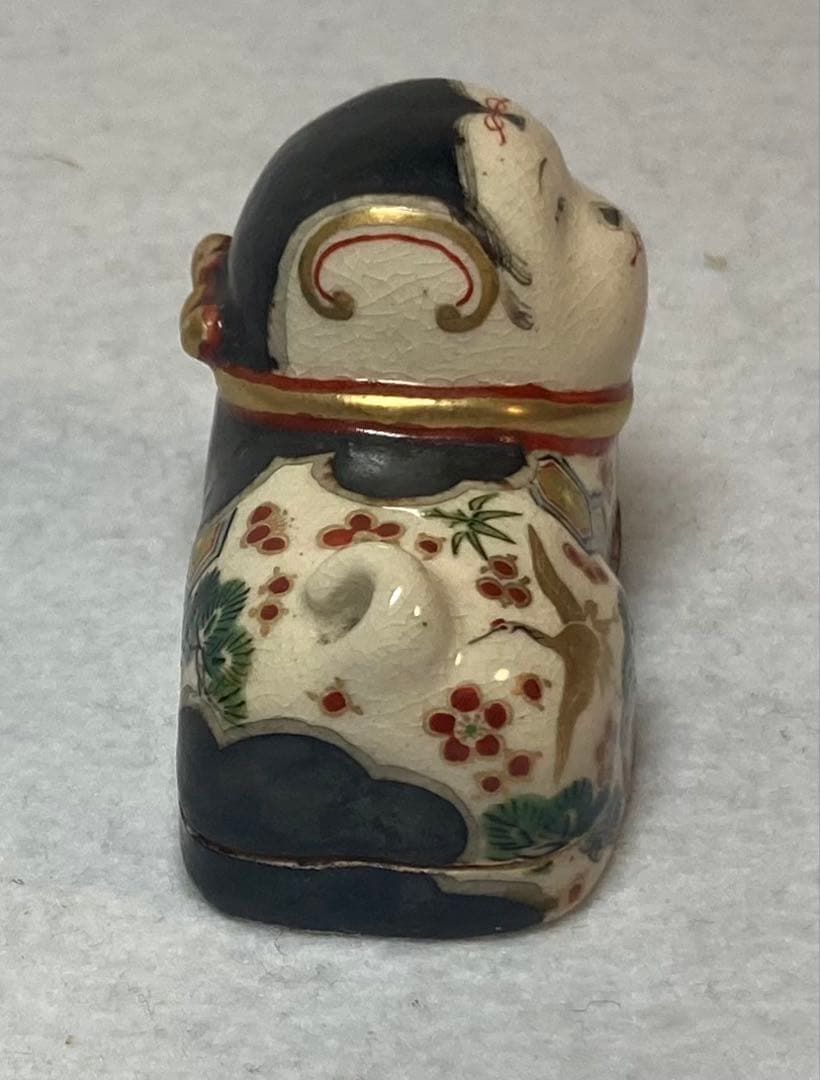 B400h「犬張子 香合」伊東陶山造　共箱　京焼　香道具　茶道具　キズ有