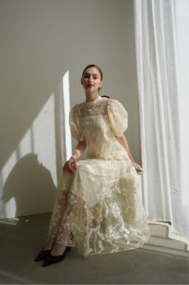 【Acka.】lace flare dress