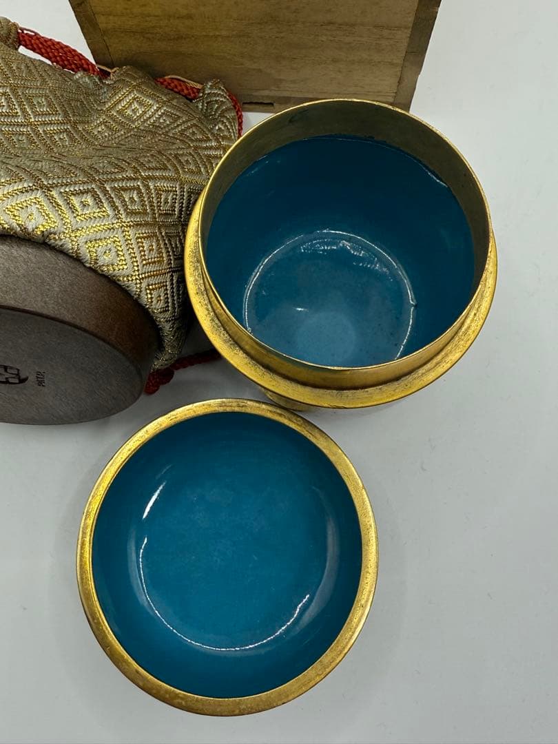 七宝　棗　銅　アンティーク