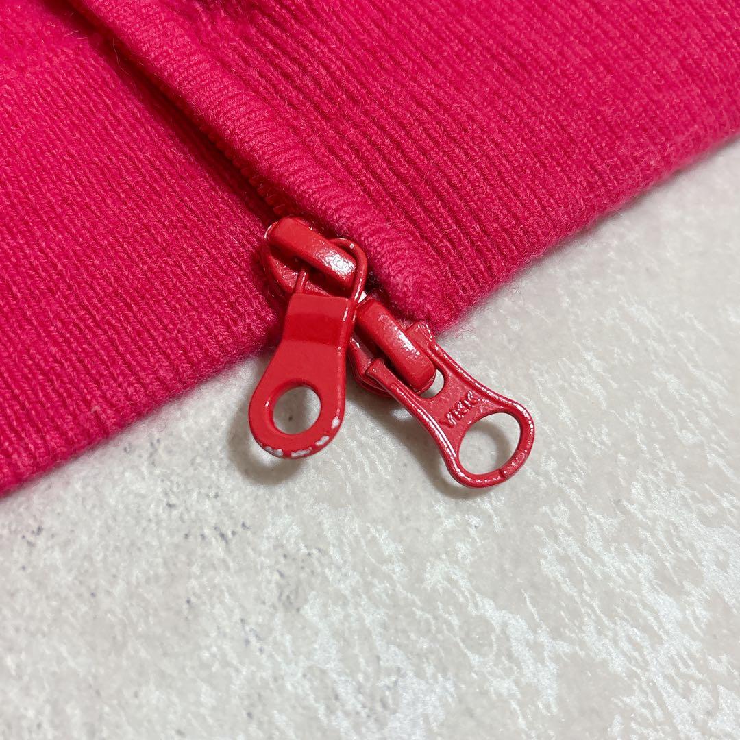 パーリーゲイツ　カシミヤ100% ジップアップニット　ピンク　ロゴ