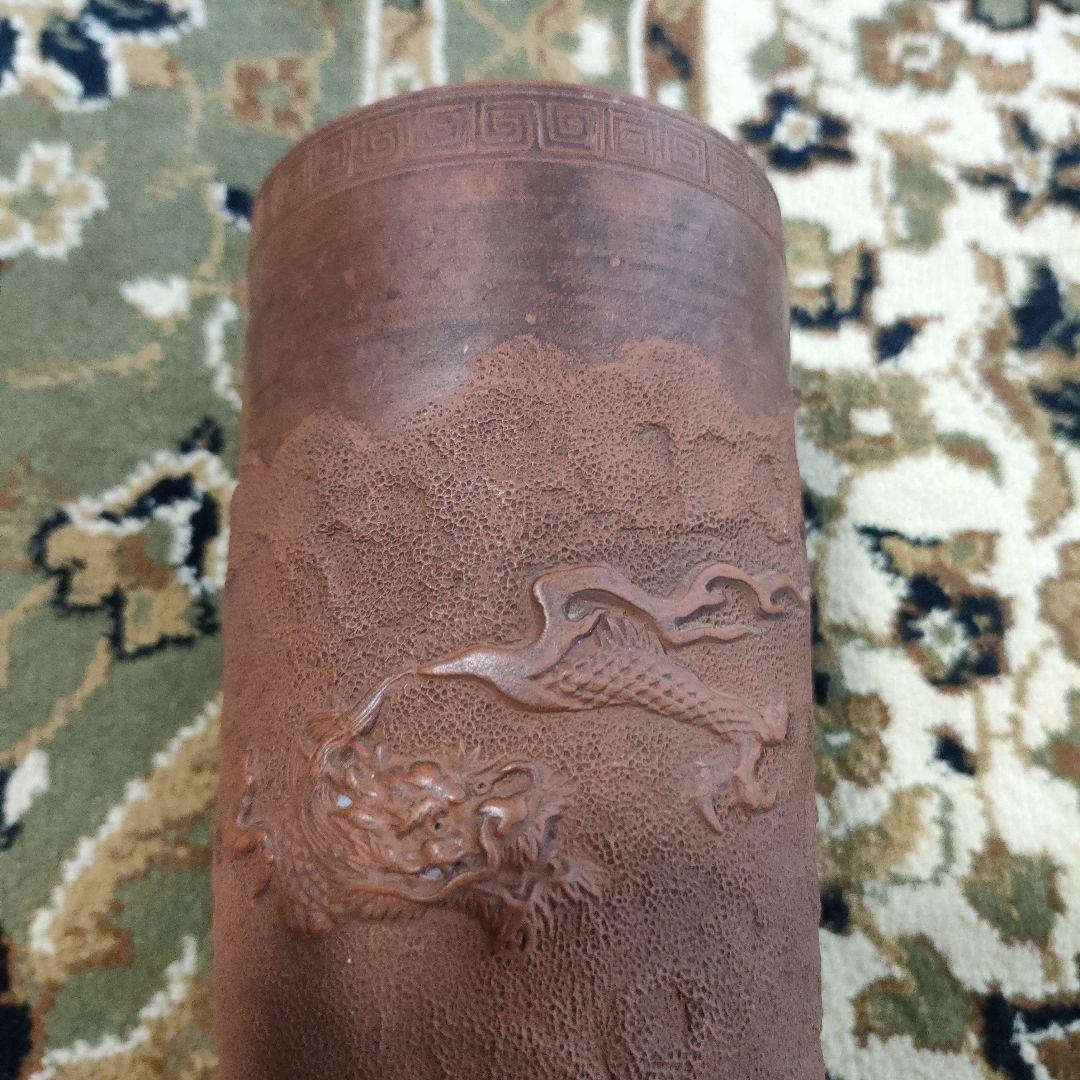 大日本常滑龍工組製 朱泥 雲龍紋 高さ21m