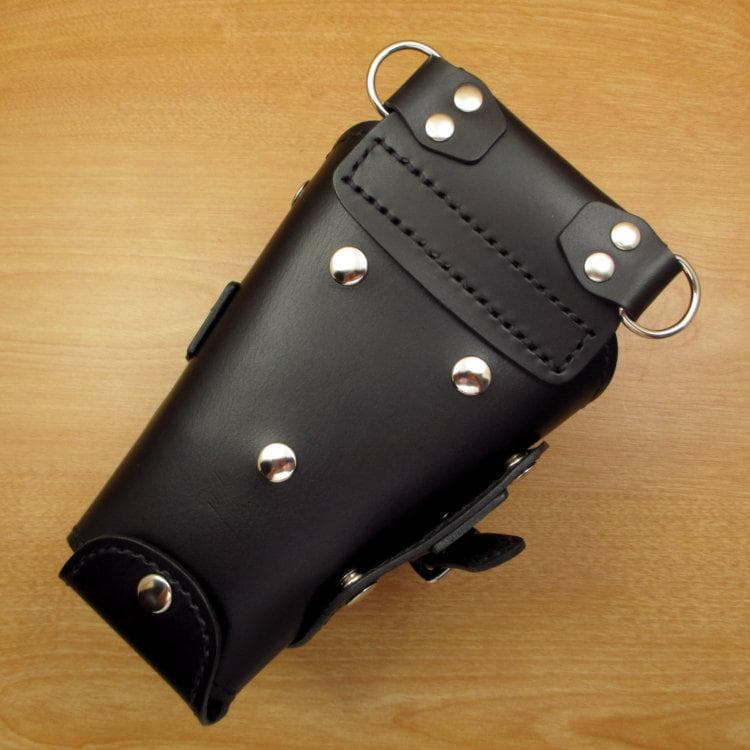 オールブラック　６丁差し　本革シザーケース　SCA-150/CKA