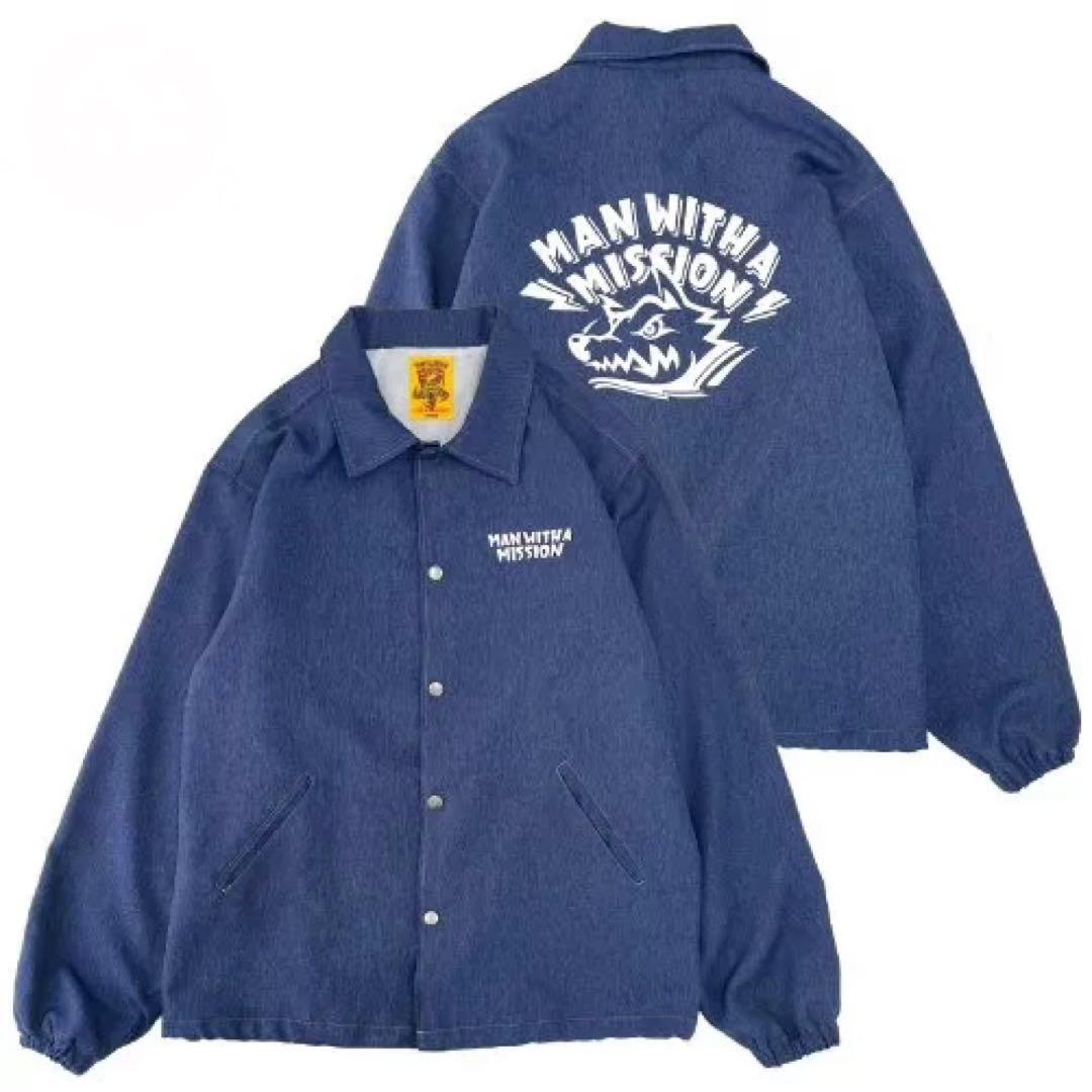 MAN WITH A MISSION デニム風コーチジャケット Lサイズ