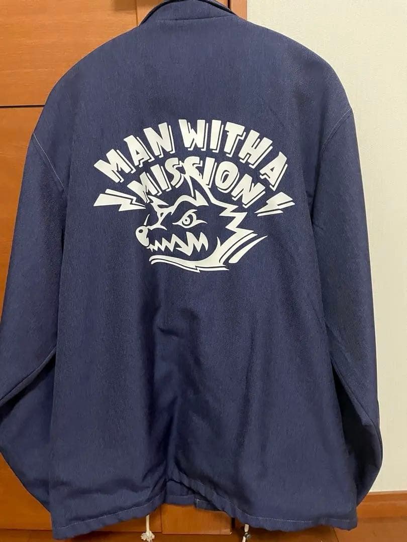 MAN WITH A MISSION デニム風コーチジャケット Lサイズ