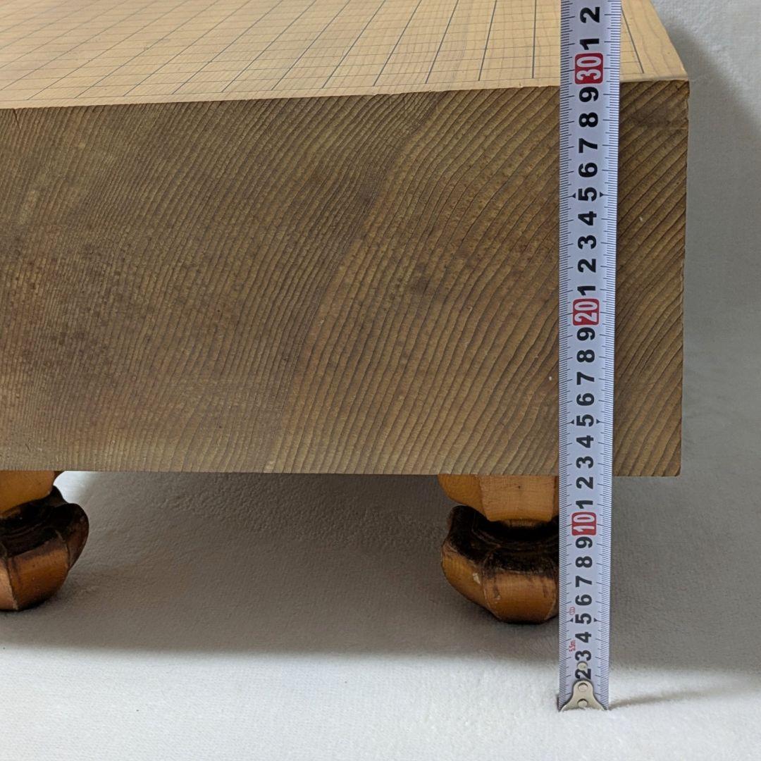 極厚5.7寸 足付囲碁盤 柾目 厚さ17.2cm へそあり