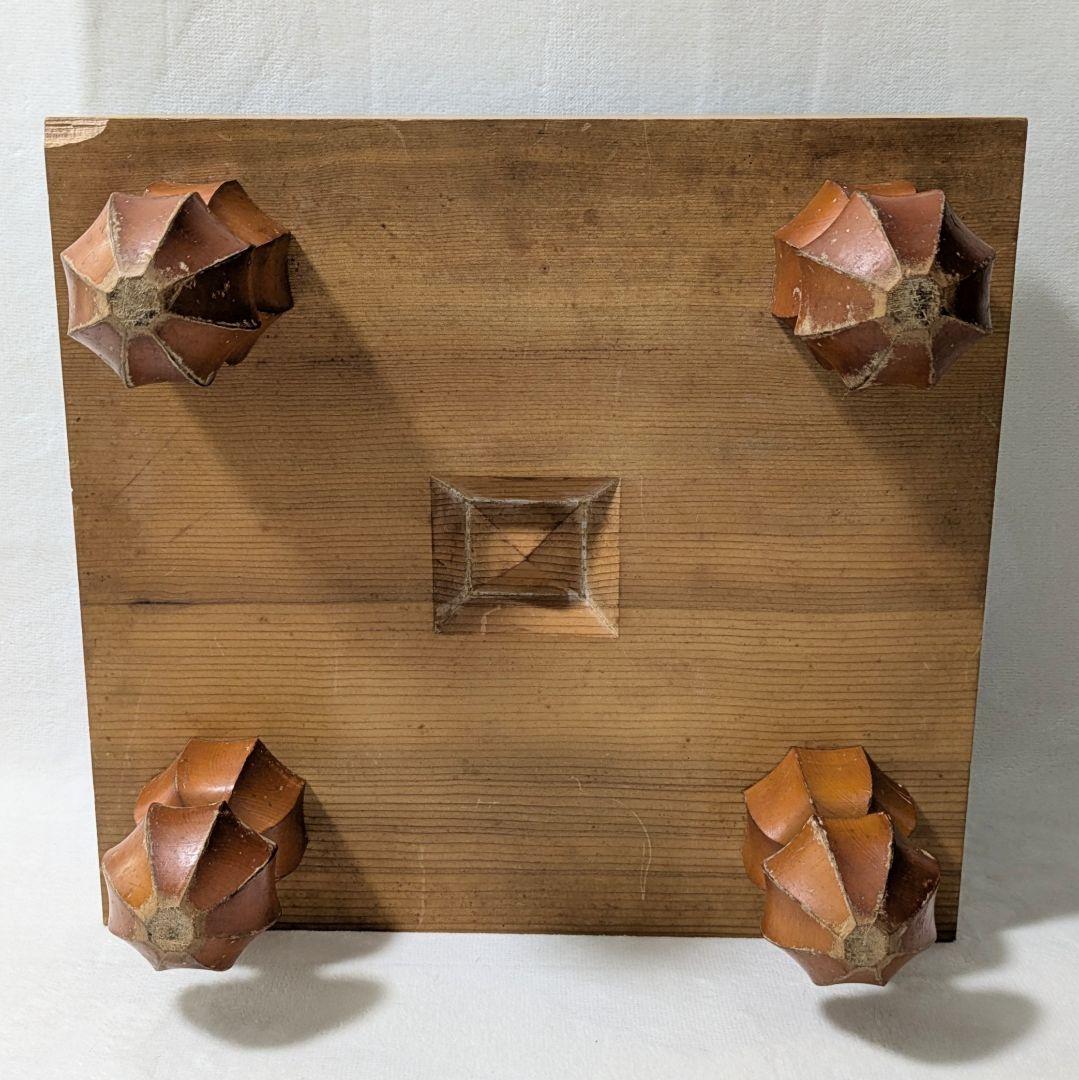 極厚5.7寸 足付囲碁盤 柾目 厚さ17.2cm へそあり