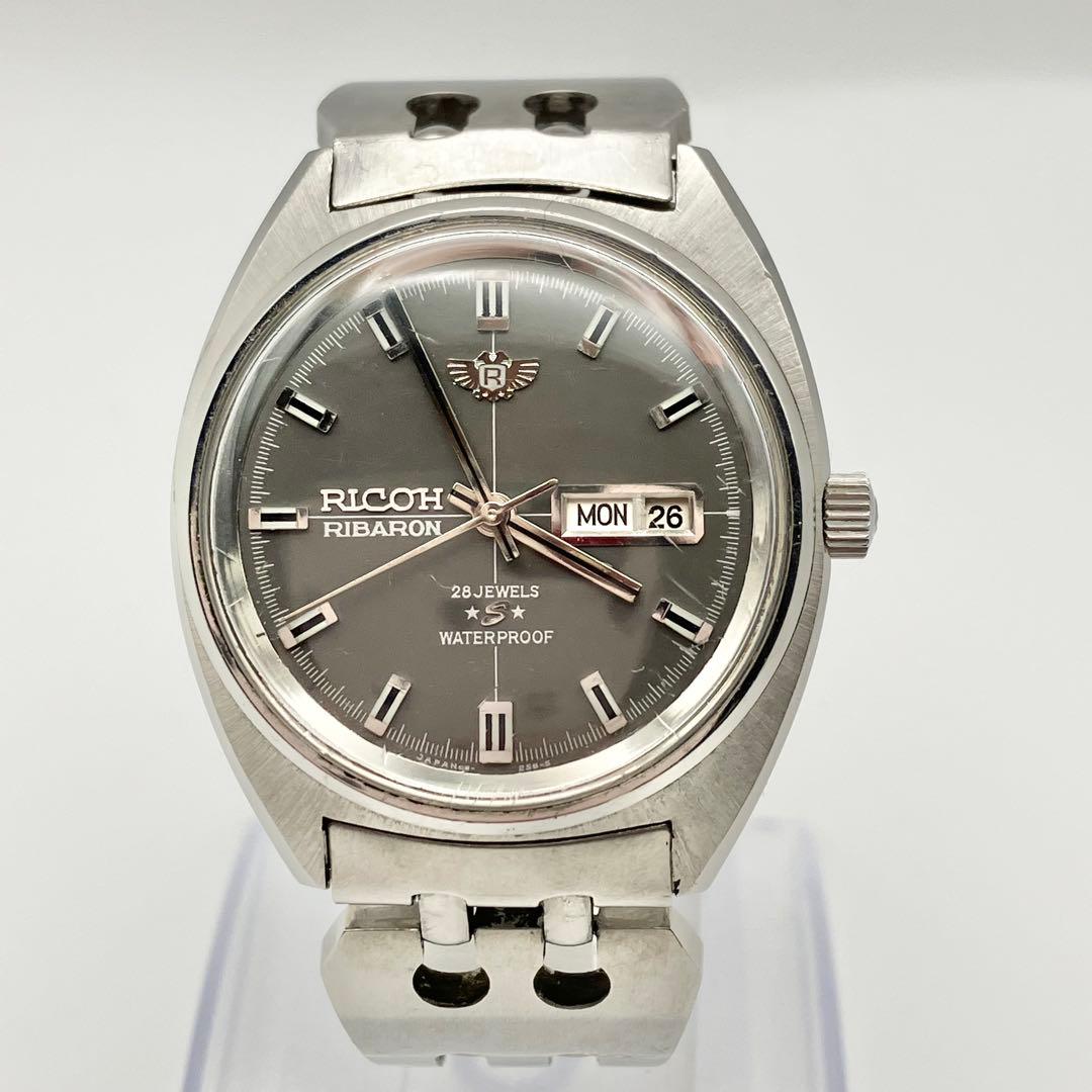 稼働品　RICOH RIBARON 自動巻き腕時計 防水 28ジュエル　メンズ