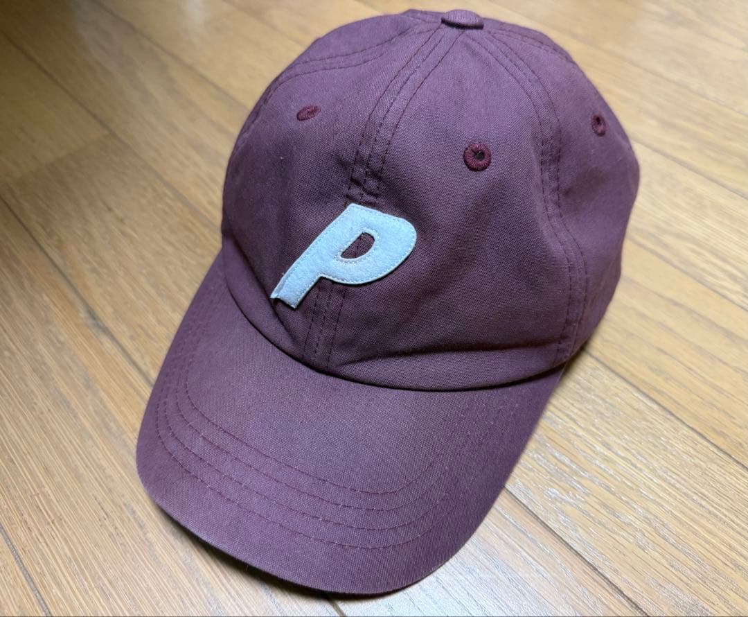 palace millerain cap p logo バーガンディ