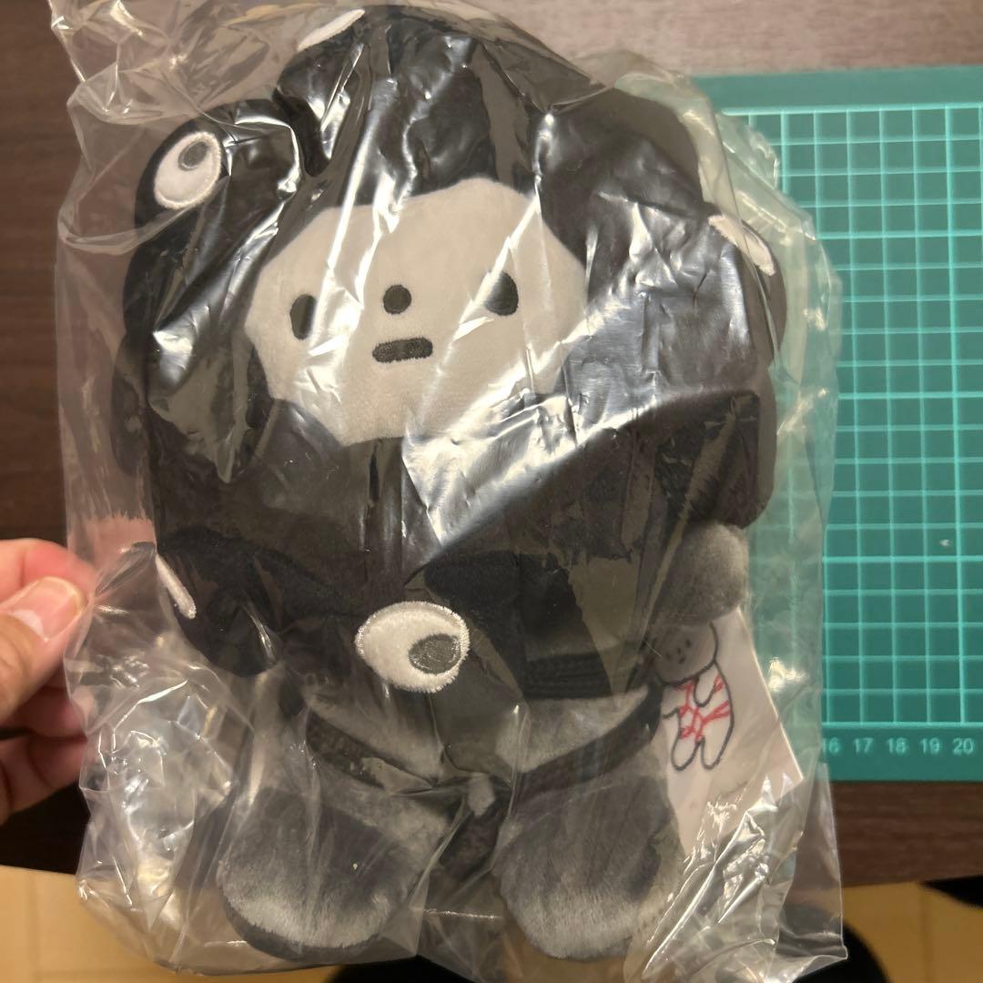 きっこうちゃんミャクミャク　ぬいぐるみ　Mサイズ　黒　ブラック