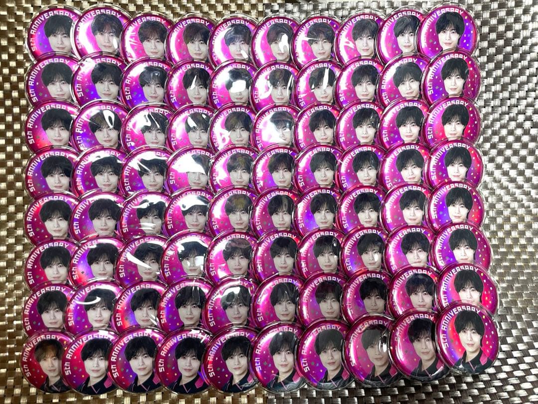 GOALOUS5 ゴーラス ピンク 缶バッジ 5周年