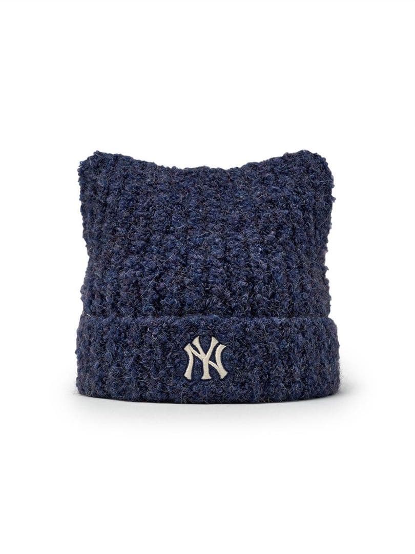 【新品・未開封】MLB KOREA 猫耳ニット帽　新品未開封　ビーニー　韓国限定