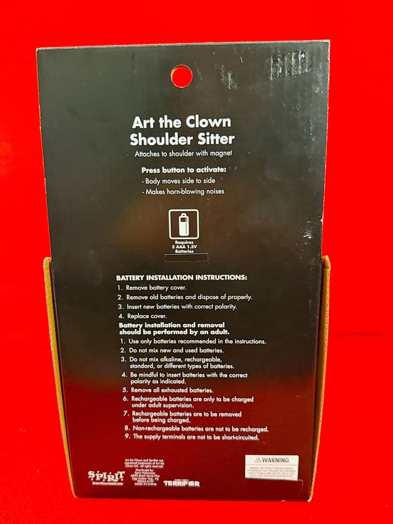 アート・ザ・クラウン テリファー ショルダーシッター ぬいぐるみ