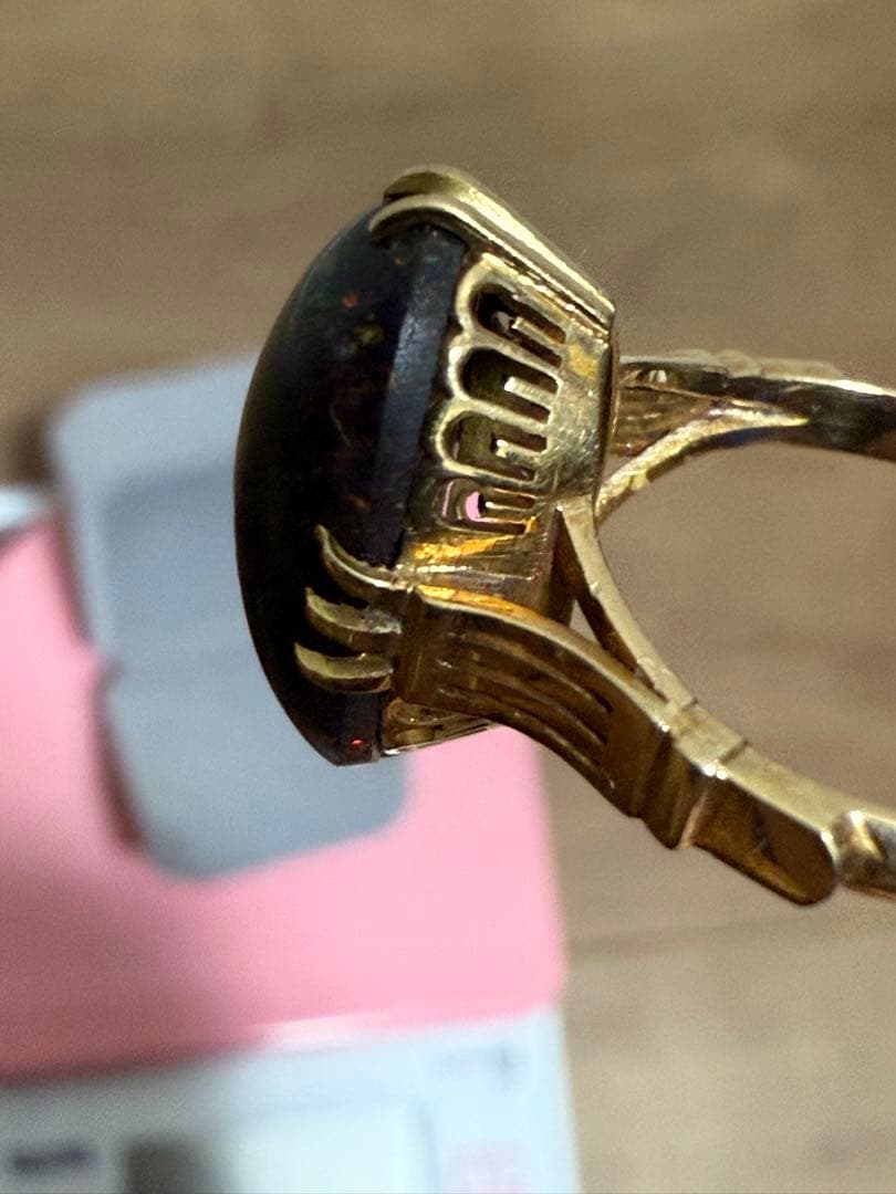 K18ブラックオパールリング　4g