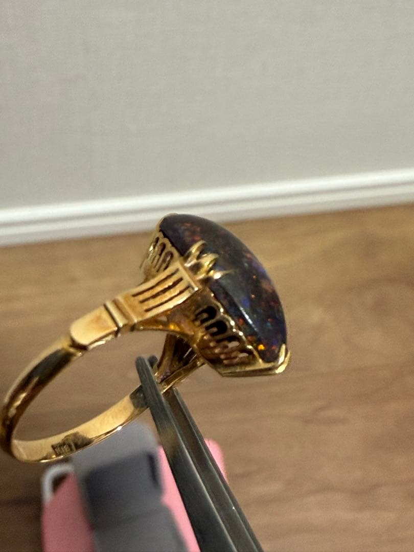 K18ブラックオパールリング　4g