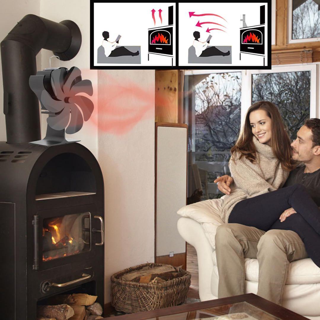 50★ストーブファン 7枚羽根ストーブファン 自己加熱ストーブファン