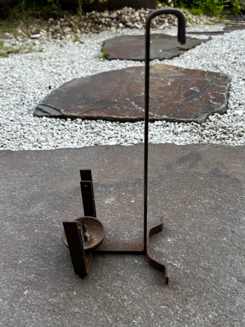 鉄製 振り子燭台 蝋燭立 手燭台 2点セット アンティークキャンドルスタンド