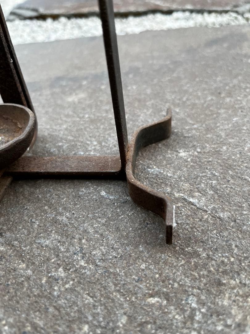 鉄製 振り子燭台 蝋燭立 手燭台 2点セット アンティークキャンドルスタンド