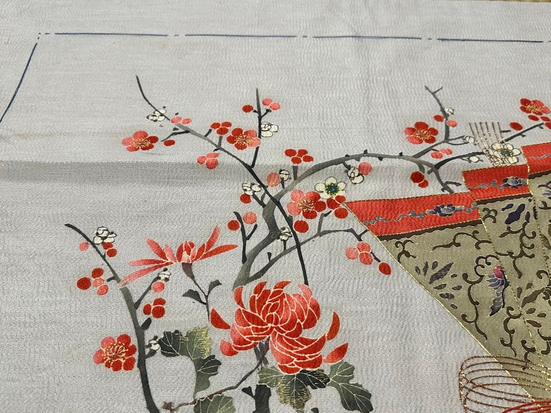 明治期・時代袱紗2点まとめ売り 敷物裂 掛け袱紗 古布 古裂