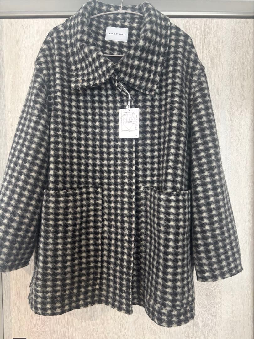 新品　ADAM ET ROPÉ FEMME スライバースタンドカラーブルゾン