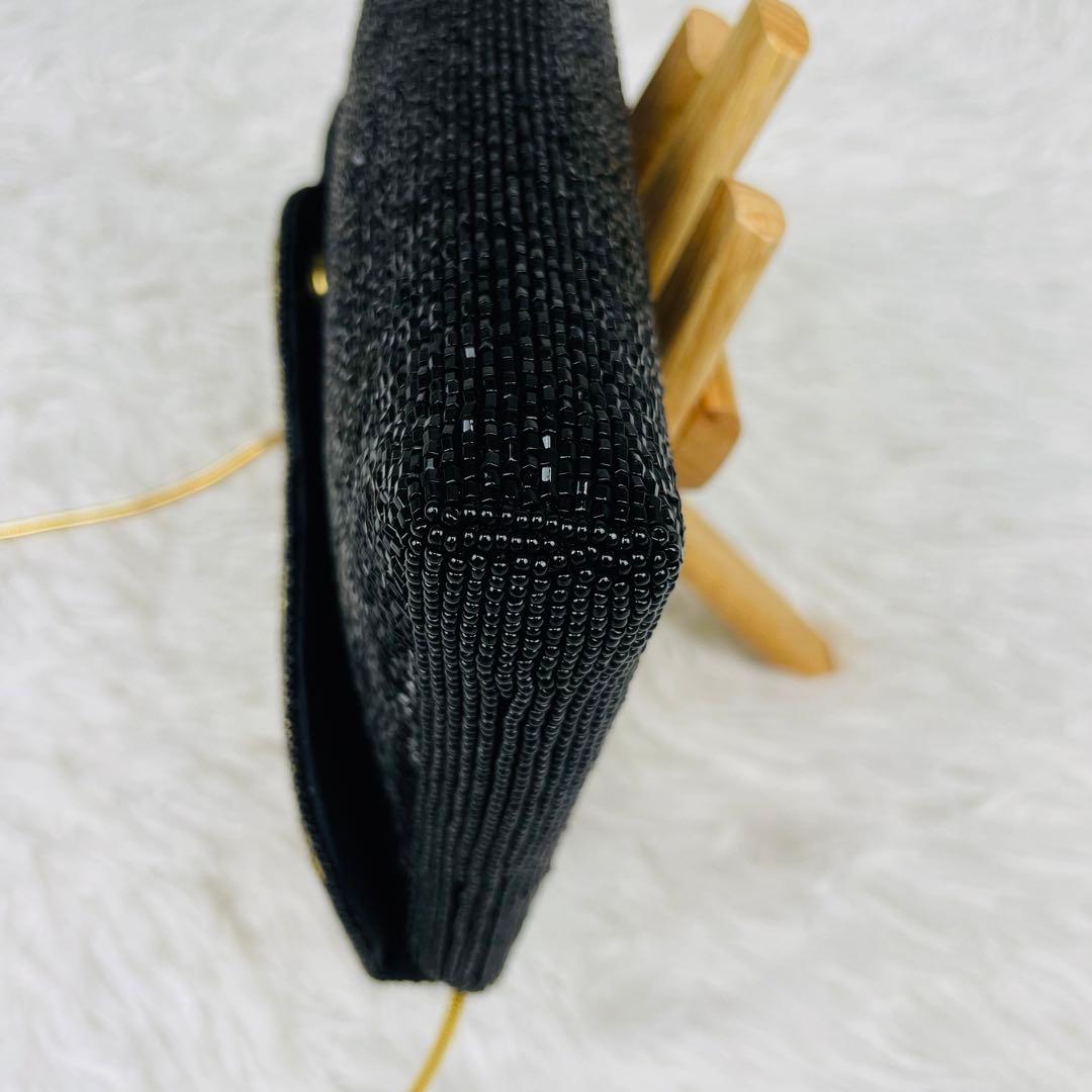 極美品✨皇室御用達✨Lumyはしもと✨ビーズバッグ✨パーティーバッグ✨黒