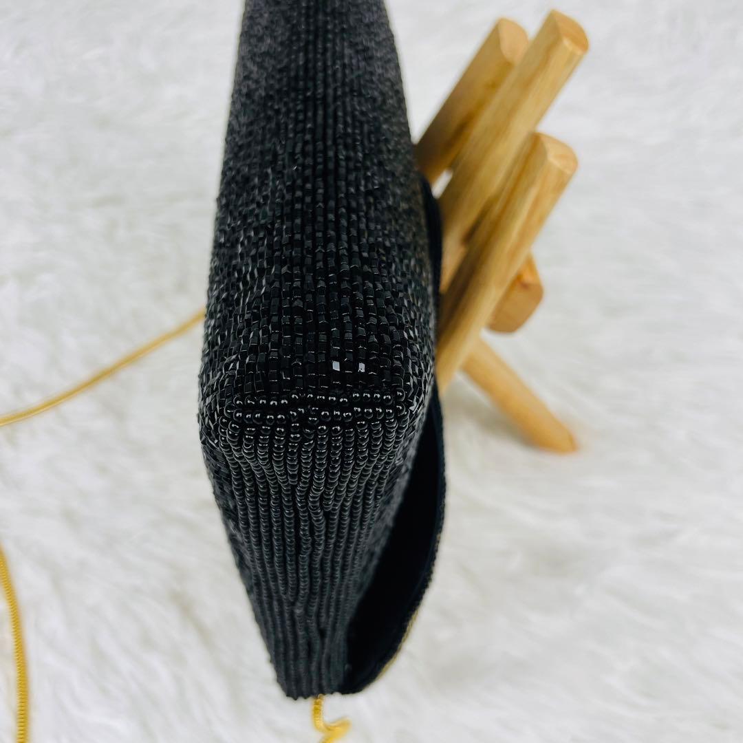 極美品✨皇室御用達✨Lumyはしもと✨ビーズバッグ✨パーティーバッグ✨黒