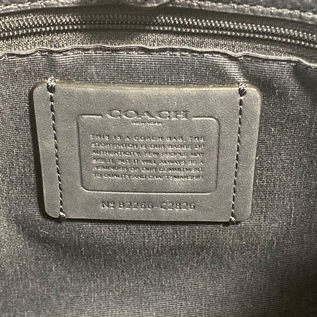 美品　現行　コーチ　ショルダーバッグ　2way デンプシー デニム　デカロゴ